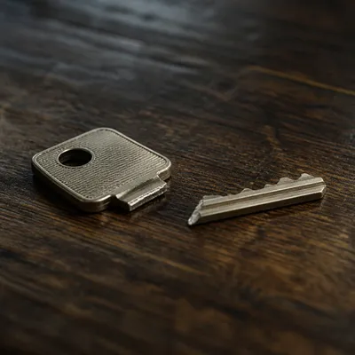 Llave de casa rota sobre una mesa, caso habitual de cerrajero en Valladolid